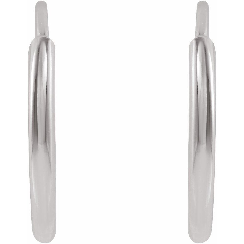 14K White Endless Hoop Earrings - 10 mm