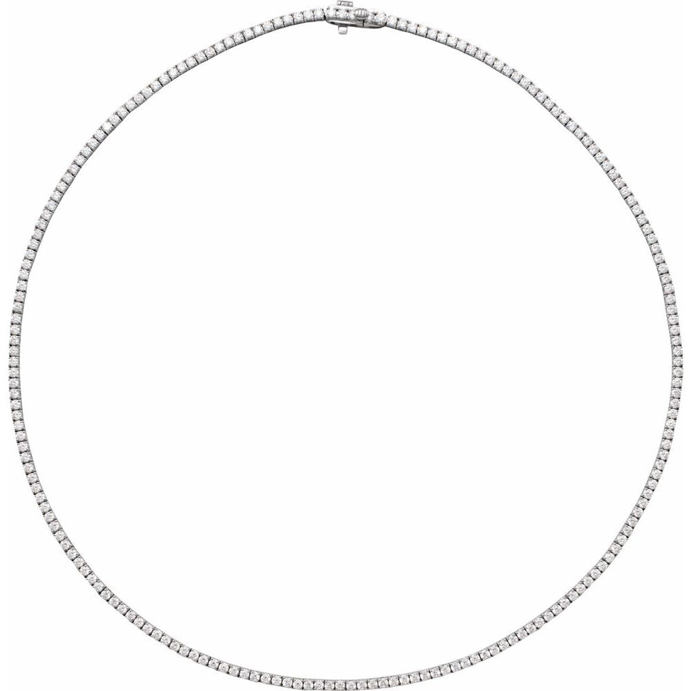 14K Yellow or White 5 7/8 CTW Lab-Grown Diamond Line 16 " / 18" Necklace
