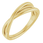 14K Yellow or White Criss-Cross Ring