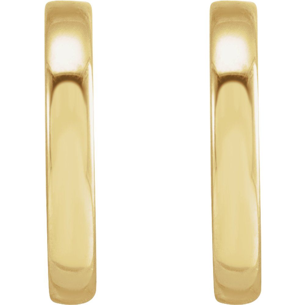 14K Yellow or White 10 mm Hoop Earrings