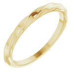 14K Yellow or White Twisted Stackable Ring