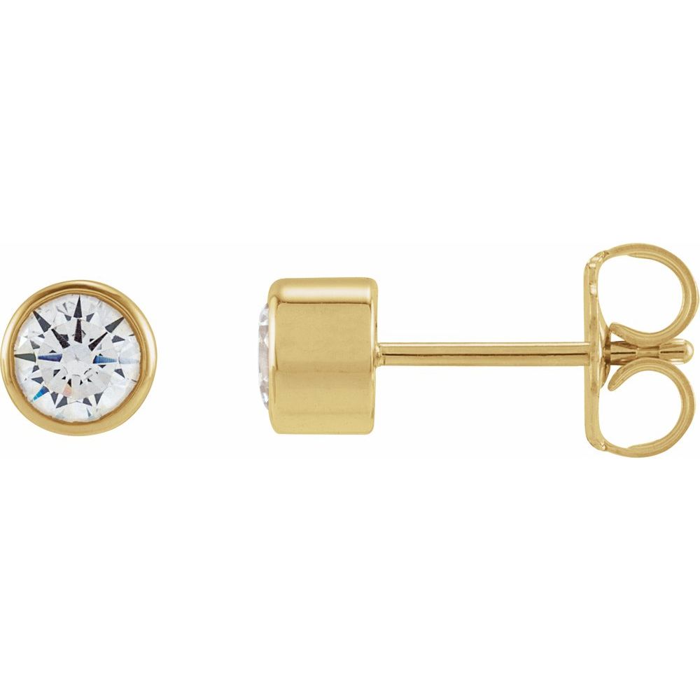 14K Yellow or White 3.5 mm Round 1/3 CTW Lab-Grown Diamond Earrings