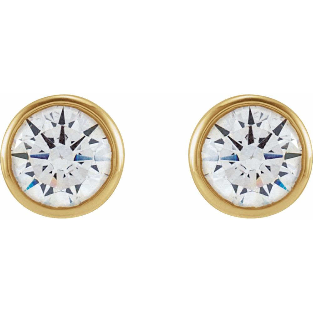 14K Yellow or White 3.5 mm Round 1/3 CTW Lab-Grown Diamond Earrings