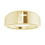 14K Yellow or White Pierced Cross Ring