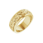 14K Yellow 7 mm Sculptural Ring