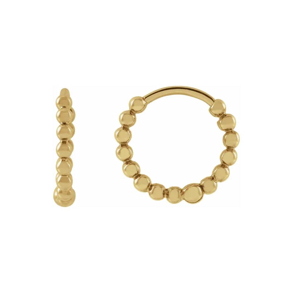 Beaded Huggie Earrings