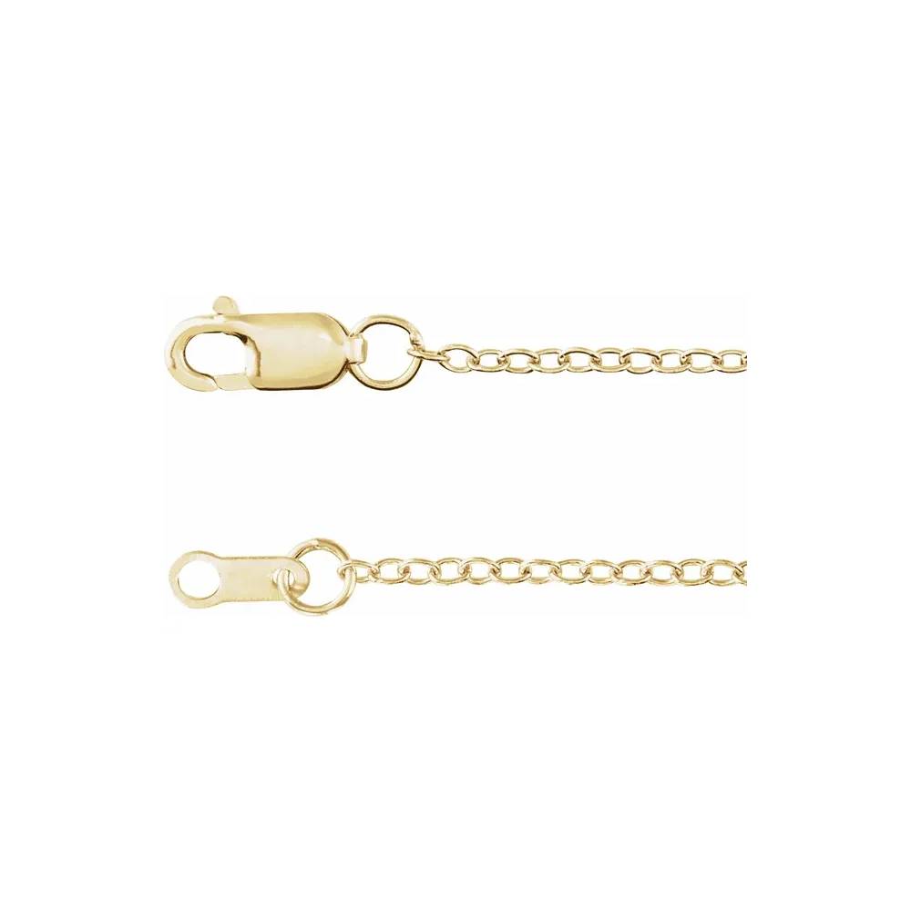 Cable Chain - 14K Gold or 14K White