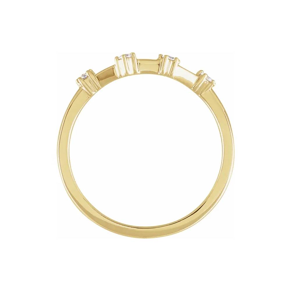 Natural Diamond On Constellation Ring