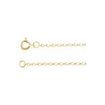 14K Yellow 1.1 mm Rolo Chain