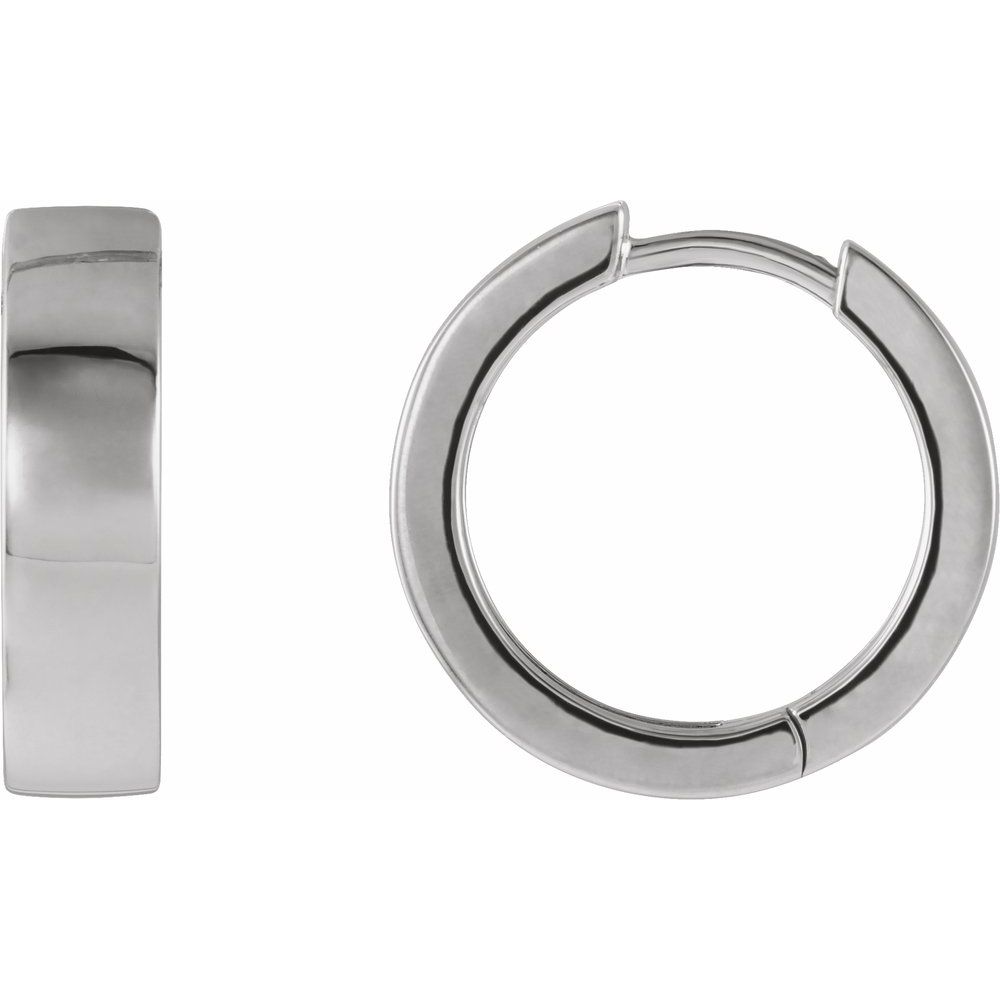 14K Yellow or White Hinged 16.5 mm Hoop Earrings
