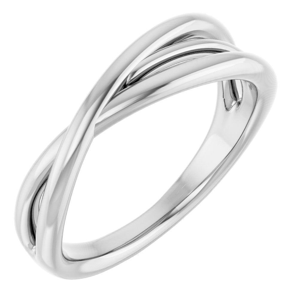 14K Yellow or White Criss-Cross Ring
