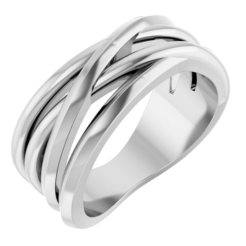 14K Yellow or White Criss-Cross Ring