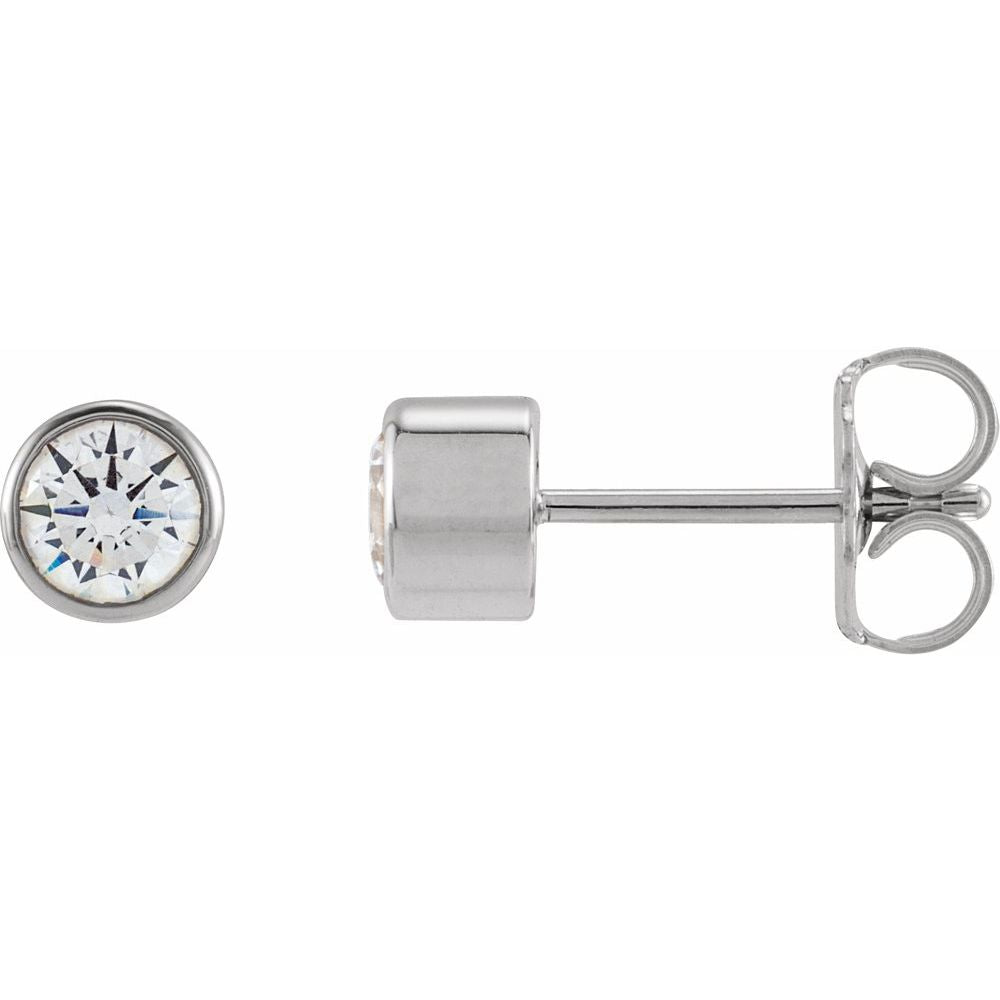 14K Yellow or White 3.5 mm Round 1/3 CTW Lab-Grown Diamond Earrings