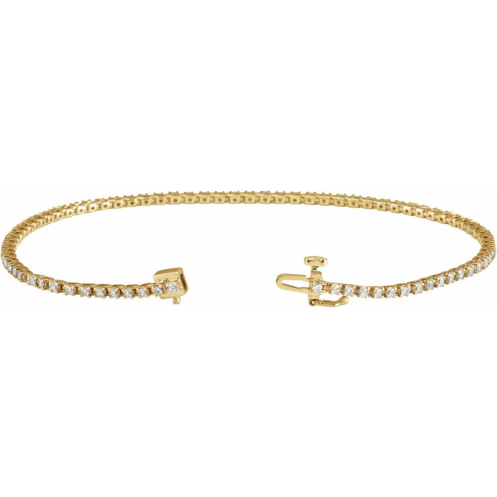 14K Yellow or White 1 CTW Lab-Grown Diamond Line 7 1/4" Bracelet