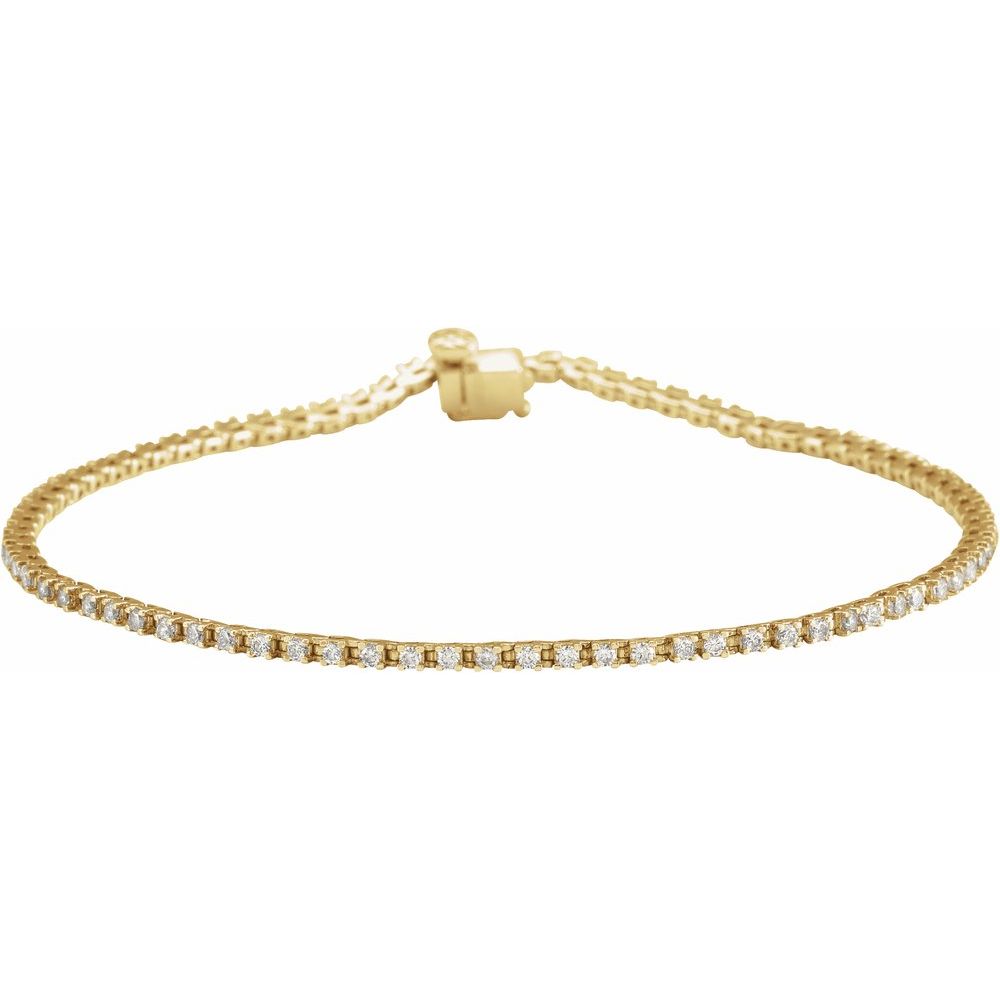 14K Yellow or White 1 CTW Lab-Grown Diamond Line 7 1/4" Bracelet