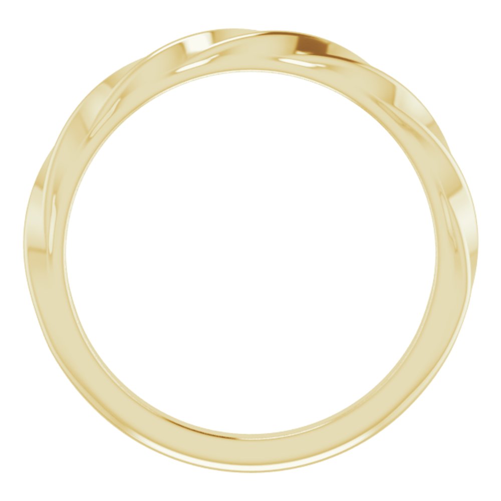 14K Yellow or White Twisted Stackable Ring