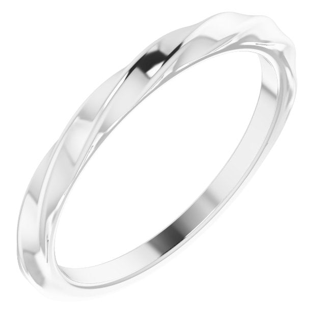 14K Yellow or White Twisted Stackable Ring