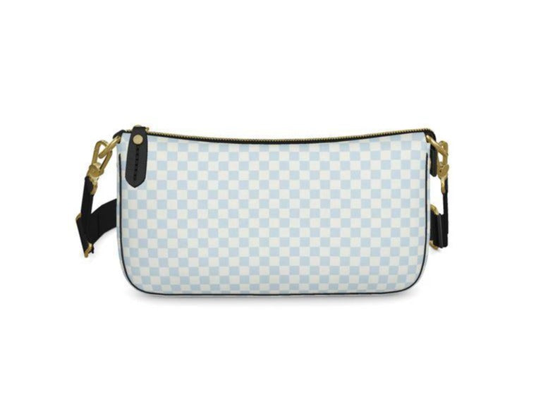 Zipper box bag Checker Style - Personalization With Your Name