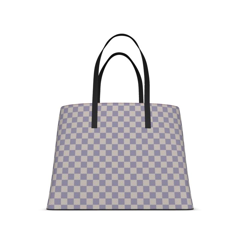 Kika Tote Checker Style - Personalize With Your Name