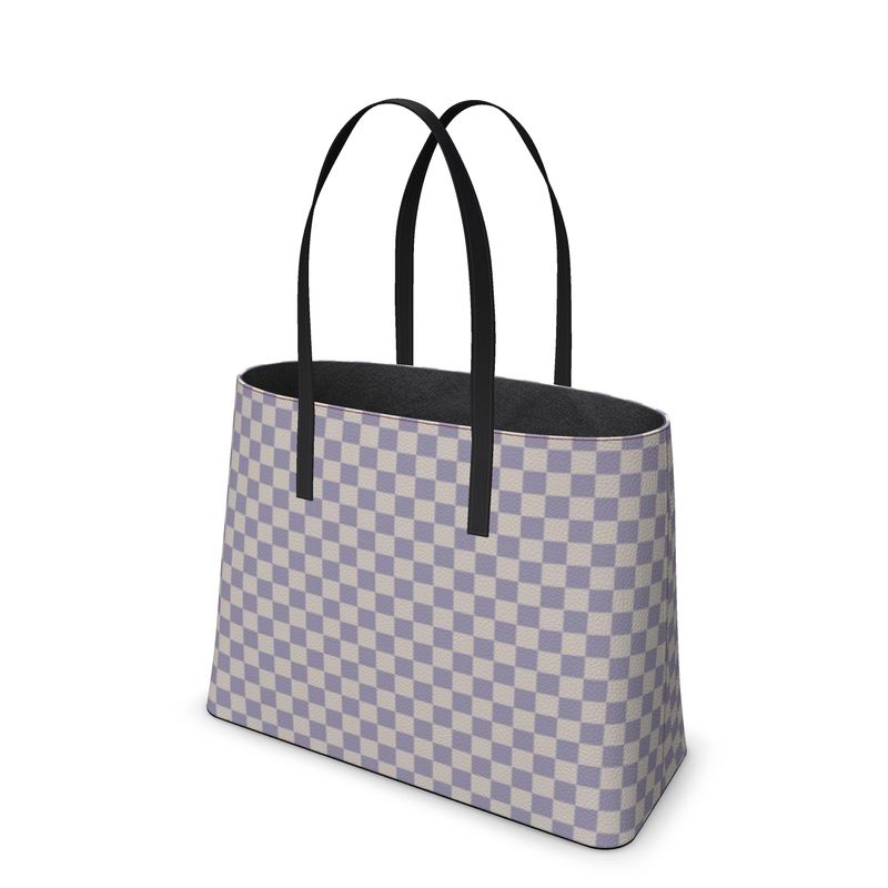 Kika Tote Checker Style - Personalize With Your Name