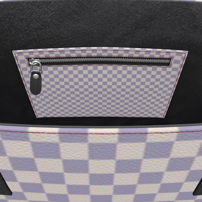Kika Tote Checker Style - Personalize With Your Name