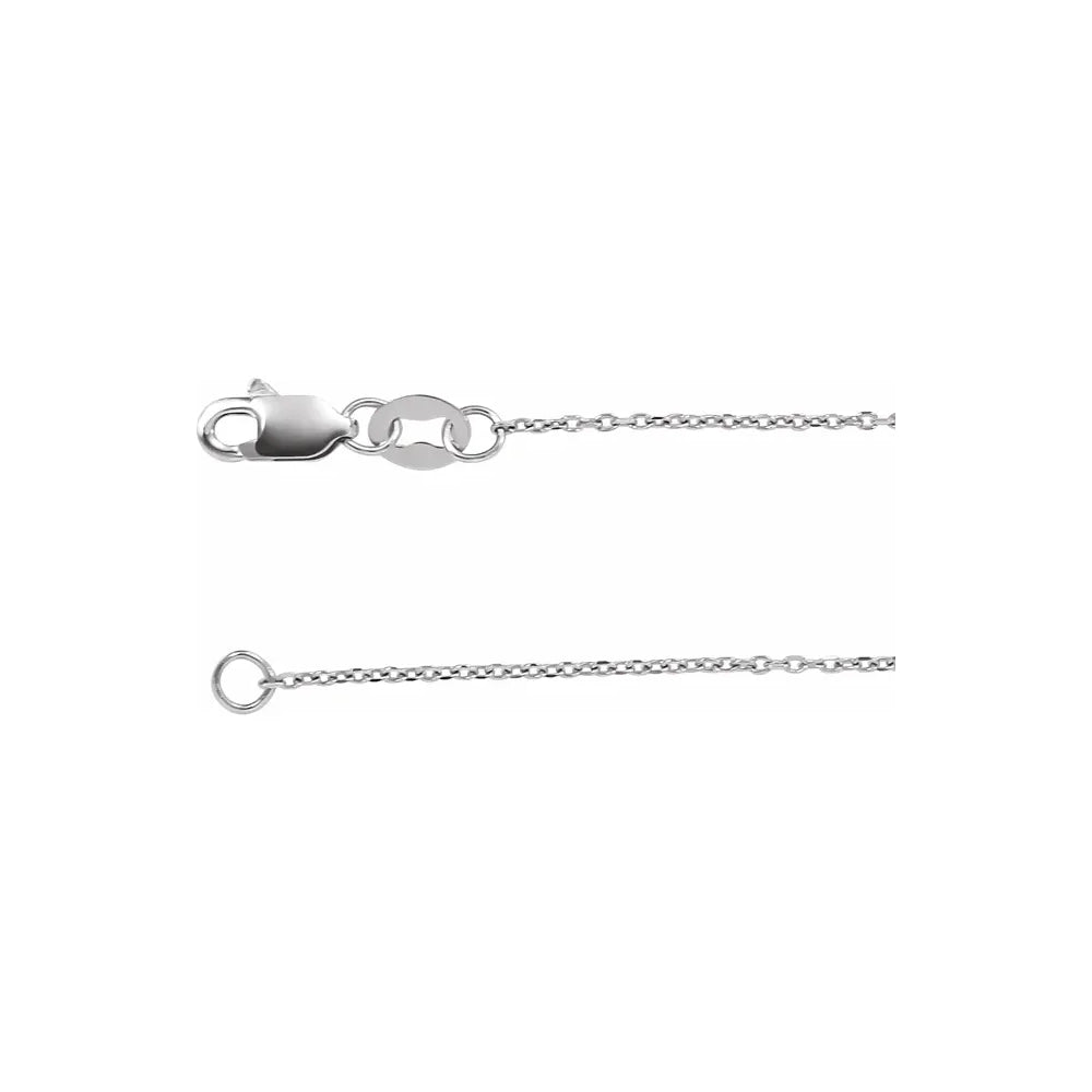 Cable Chain - 10K Diamond - Cut  1 mm
