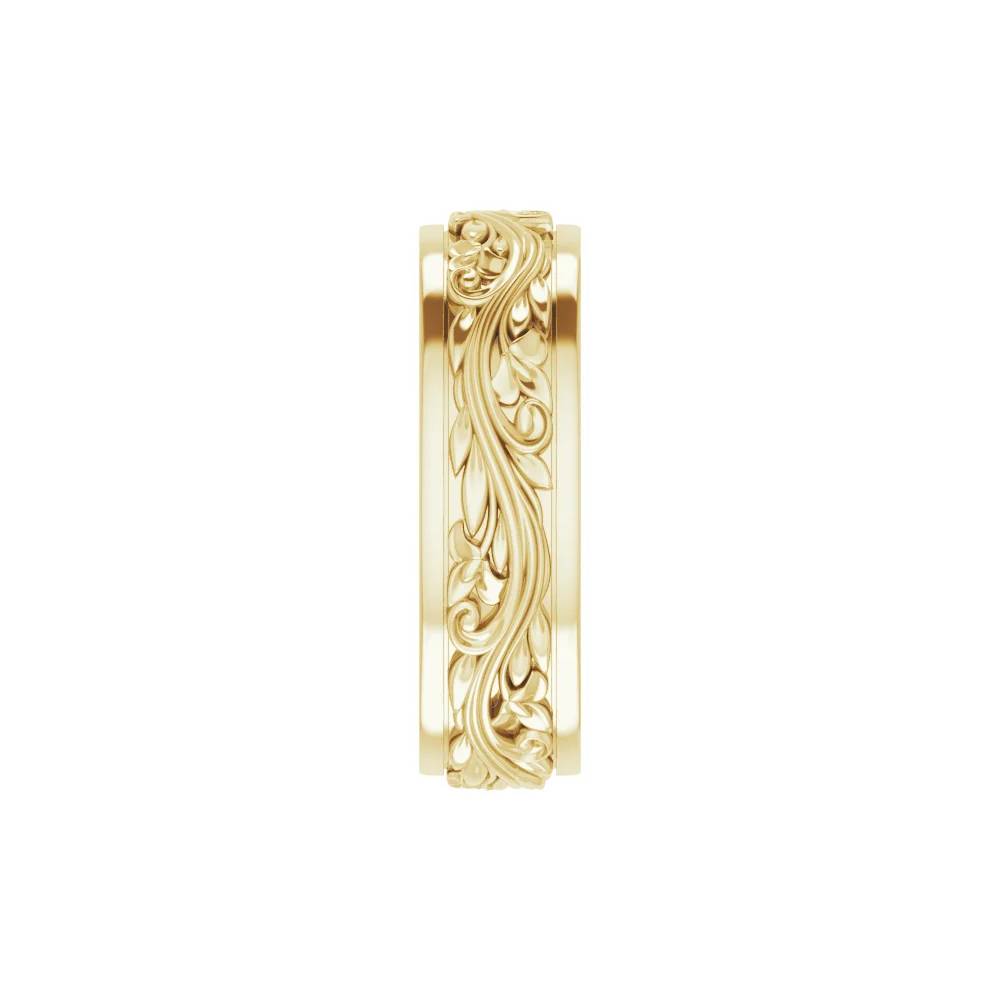 14K Yellow 7 mm Sculptural Ring