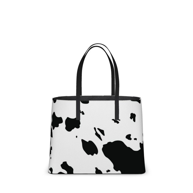 Leather tote Bag Cow Skin Style
