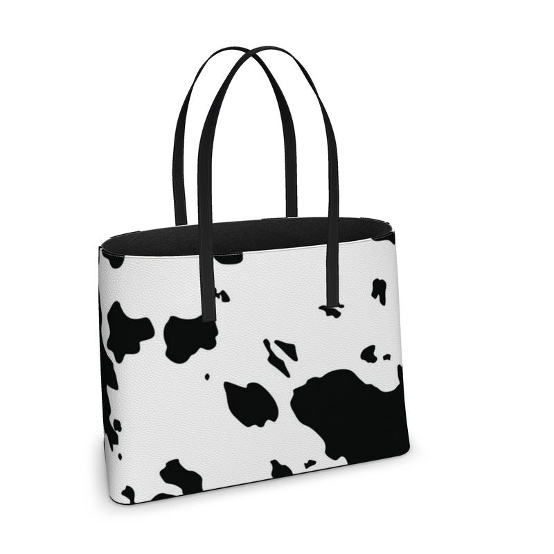 Leather tote Bag Cow Skin Style