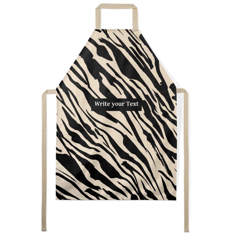 PERSONALIZED ZEBRA APRON